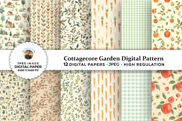 Cottagecore Garden Digital Patterns