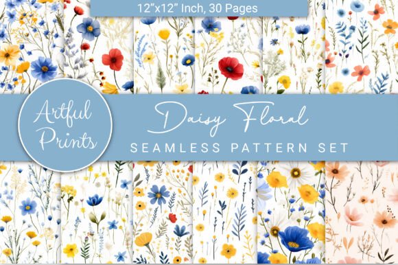 Digital Floral Seamless Patterns Set-02: A Practical Review for Designers