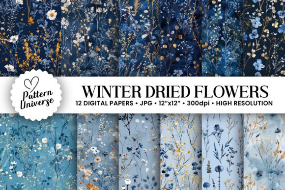 Embracing the Quiet Beauty of Winter: A Guide to Dried Floral Seamless Patterns