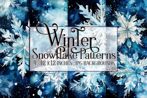 Evaluating Watercolor Winter Snowflake Patterns 46 for Creative Projects