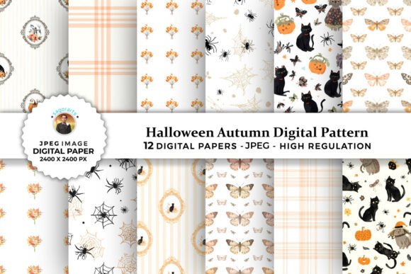 Halloween Autumn Digital Patterns