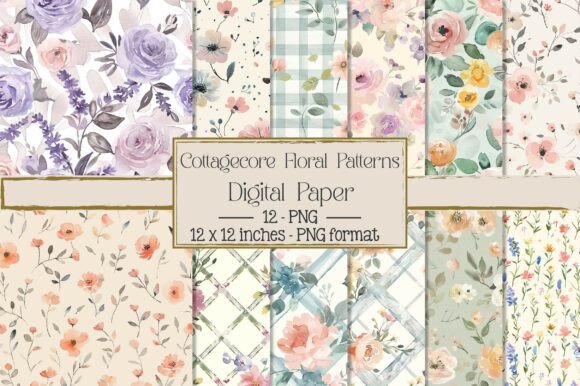 Shabby Chic Cottagecore Floral Patterns