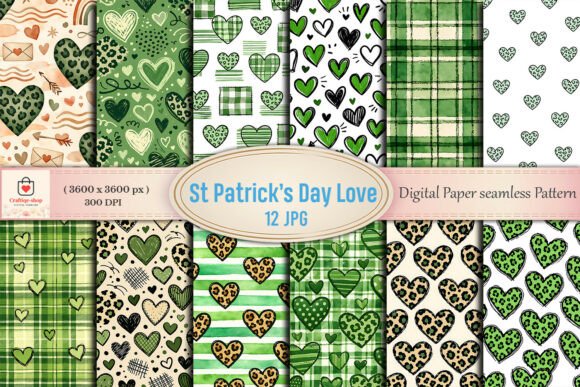 St Patrick’s Day Love Seamless Patterns: Elevate Your Craft Projects with Digital Design