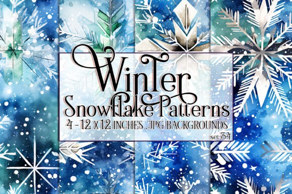 The Art of Seamless Design: Leveraging Watercolor Winter Snowflake Patterns 34 for Modern Creative Projects