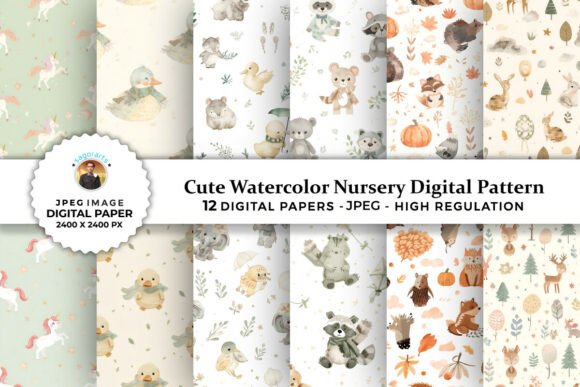 Unlocking Creativity with Cute Watercolor Nursery Digital Patterns