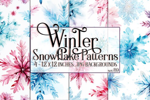 Unlocking the Magic of Watercolor Winter Snowflake Patterns 59 for Your Creative Projects