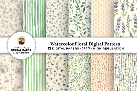 Watercolor Floral Digital Patterns: Elevating Your Creative Projects